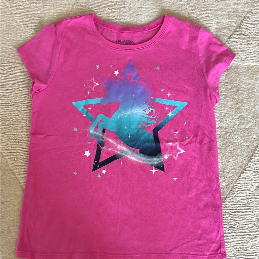 Girls Size Large T-shirt Bundle - Pink, Blue, Black - Picture 4 of 9